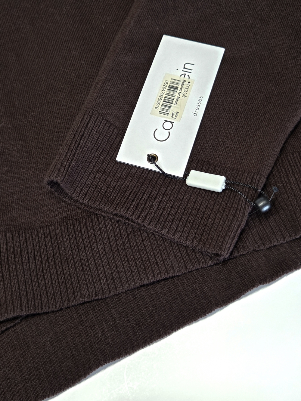 Calvin Klein Women's Dark Brown Open-Front Cardigan, Cropped Short Bolero Style - Picture 3 of 11